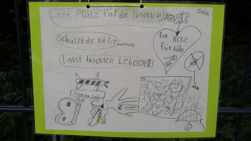 Kinderzeichnung: Insekten brauchen auch Platz! 