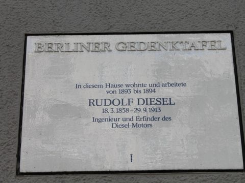 Bildvergrößerung: Gedenktafel für Rudolf Diesel