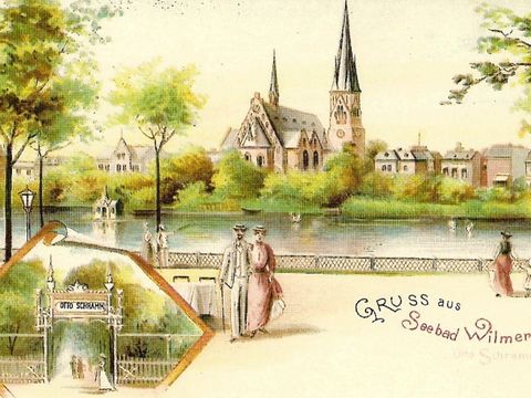 Gruss aus Seebad Wilmersdorf um 1901