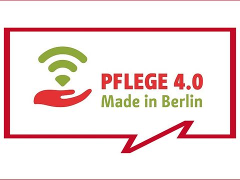 Logo der Initiative "Pflege 4.0 - Made in Berlin"