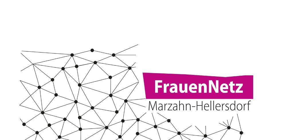Netz mit der Aufschrift "FrauenNetz Marzahn-Hellersdorf"