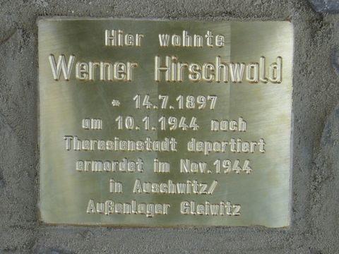 Denkstein für Werner Hirschwald