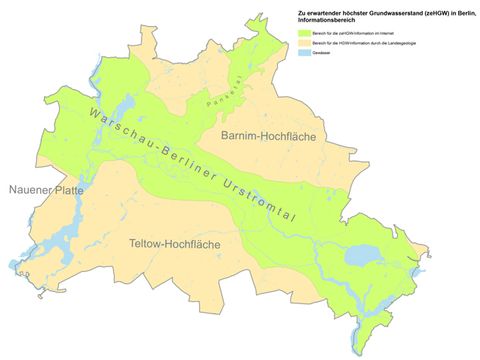 Informationen zum Grundwasser im Urstromtal und Panketal (Skizze)
