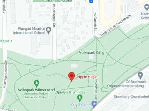 Bildvergrößerung: Lageplan des Hippie-Hügels im Volkspark Wilmersdorf