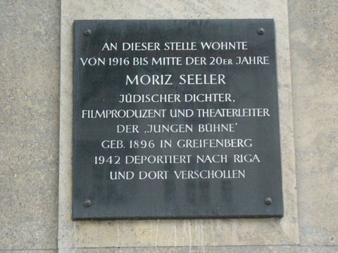 Gedenktafel für Moriz Seeler, 4.2.2010, Foto: KHMM