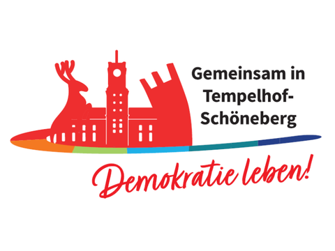 Logo der Partnerschaft für Demokratie - gemeinsam in Tempelhof-Schöneberg Demokratie leben!