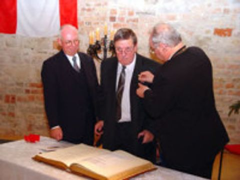 Jürgen Vogt, Eberhard Arnst und Konrad Birkholz (von links nach rechts)