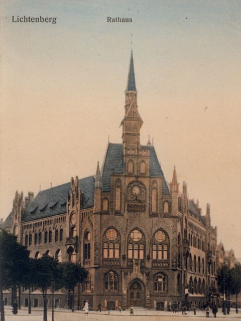 Rathaus Lichtenberg - historische Ansicht