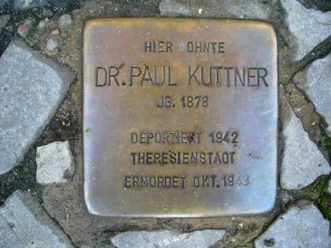 Stolperstein für Dr. Paul Kuttner, Foto: KHMM