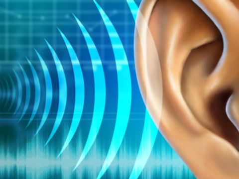 Ohr mit Schallwellen - Audiometry