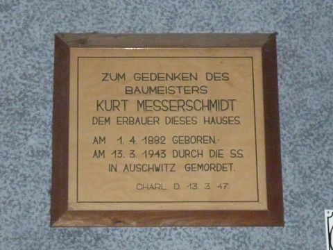 Gedenktafel für Kurt Messerschmidt, 13.11.2010, Foto: KHMM