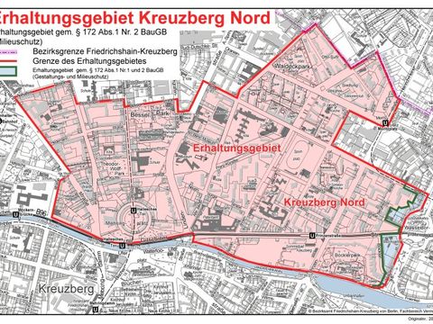 Bildvergrößerung: Karte Erhaltungsgebiet Kreuzberg Nord 2023