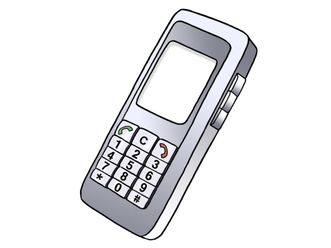 Zeichnung eines Handys