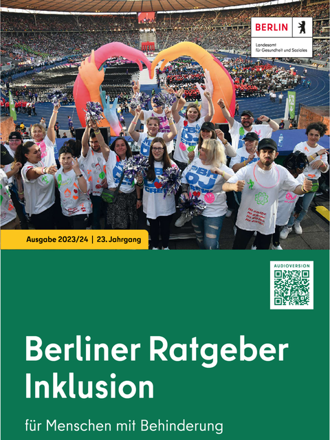 Berliner Ratgeber für Inklusion 2023/2024 - Titelblatt