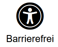 Piktogramm: Barriere-Freiheit