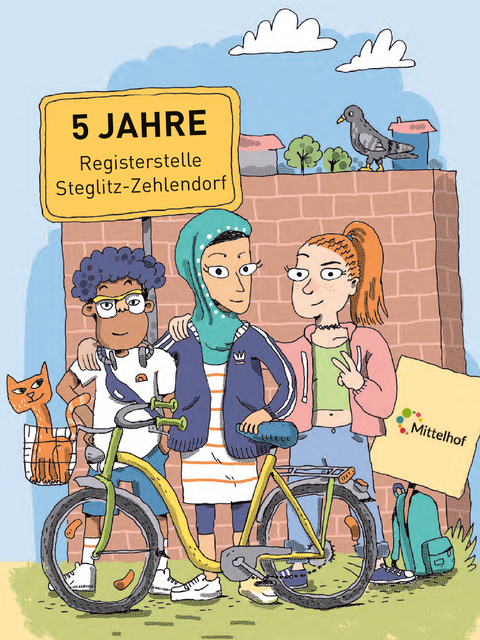Cover der Broschüre 5 Jahre Registerstelle Steglitz-Zehlendorf