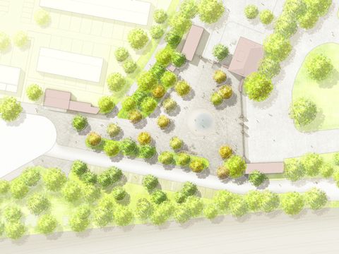 Lageplan des zukünftigen Vorplatzes am Zentralfriedhof