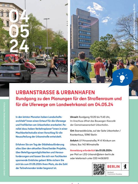 Bildvergrößerung: Urbanstraße & Urbanhafen - Rundgang am Tag der Städtebauförderung, 04.05.2024 - Plakat