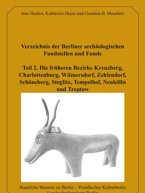 Bildvergrößerung: Buchcover: Verzeichnis der Berliner archäologischen Fundstellen und Funde, Teil 2