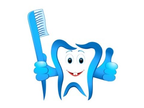 #59612966 - lustiger Zahn mit Zahnbürste