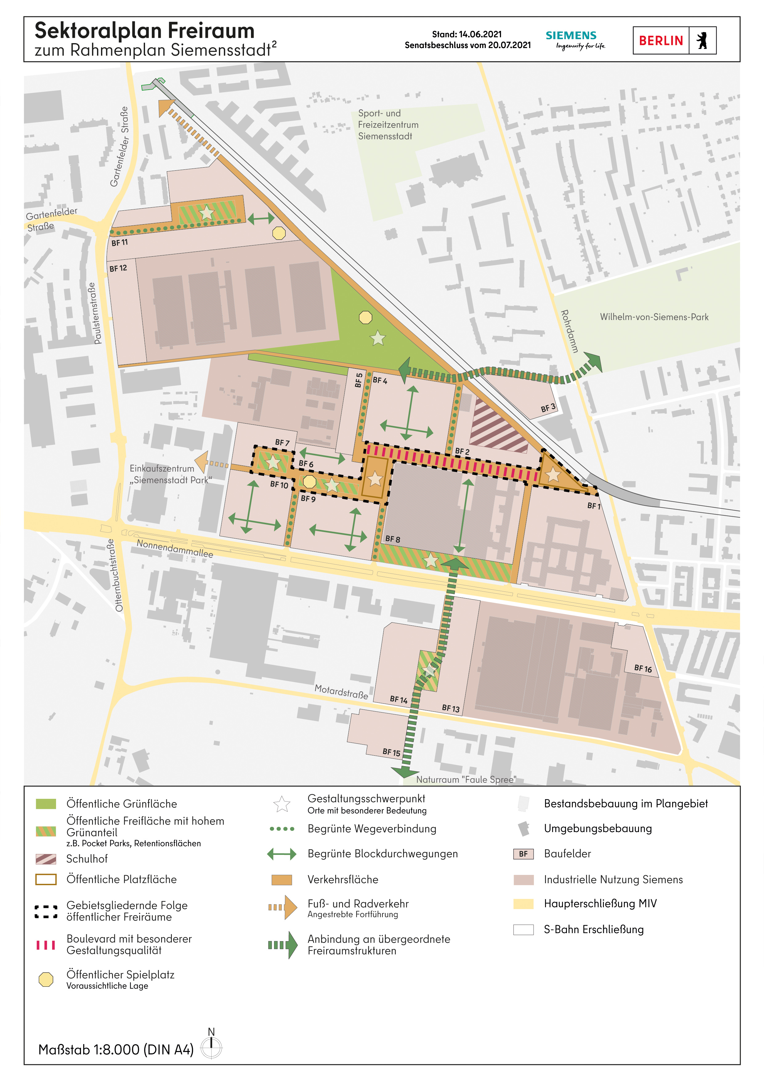 Sektoralplan Freiraum zum Rahmenplan Siemensstadt²