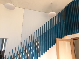 Treppe und Wandflächenheizung