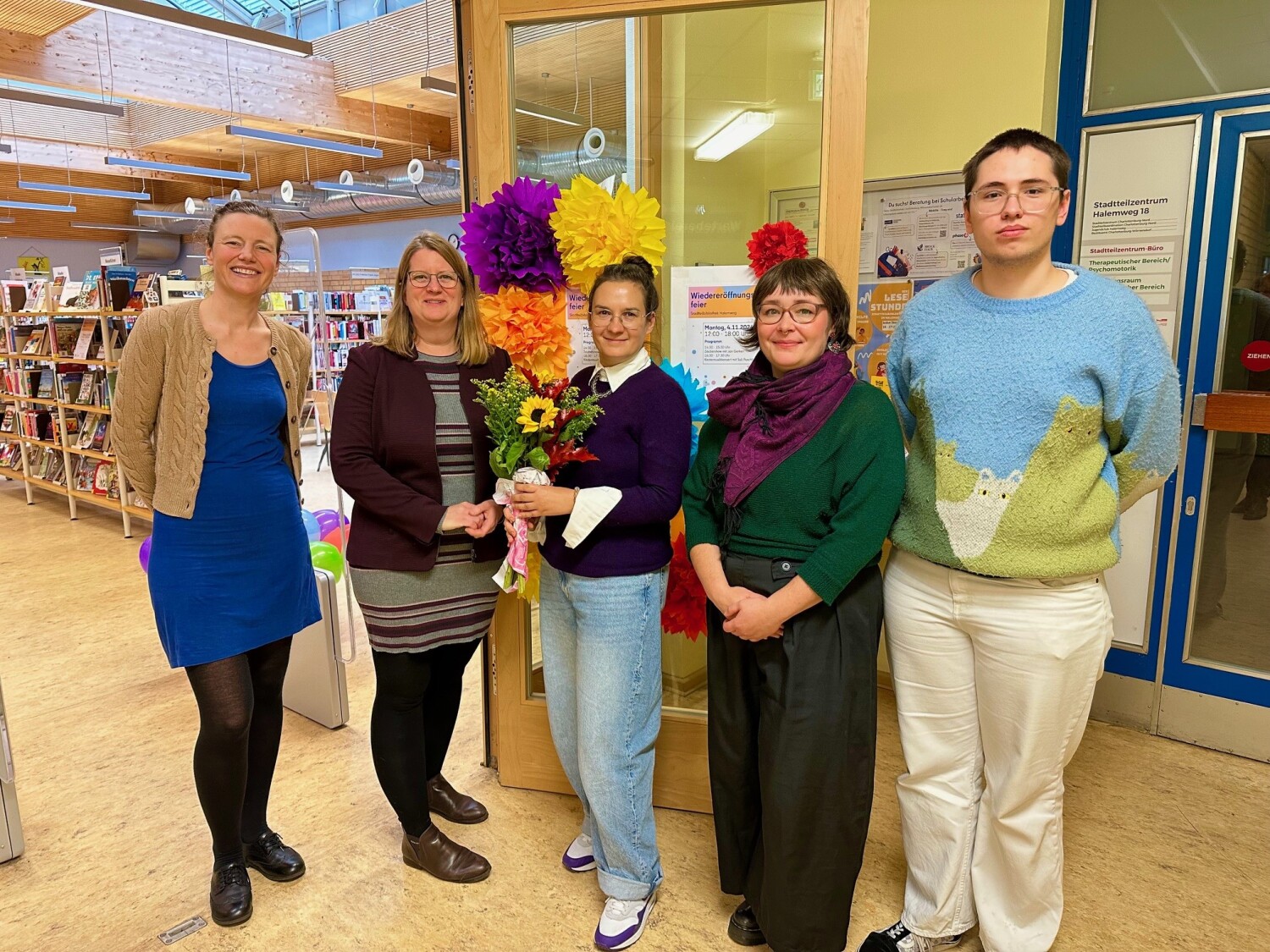 Gruppenfoto Stadtbibliothek Halemweg