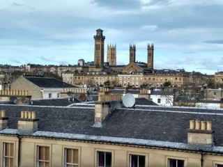 Blick aus einem Fenster der Mitchell Library