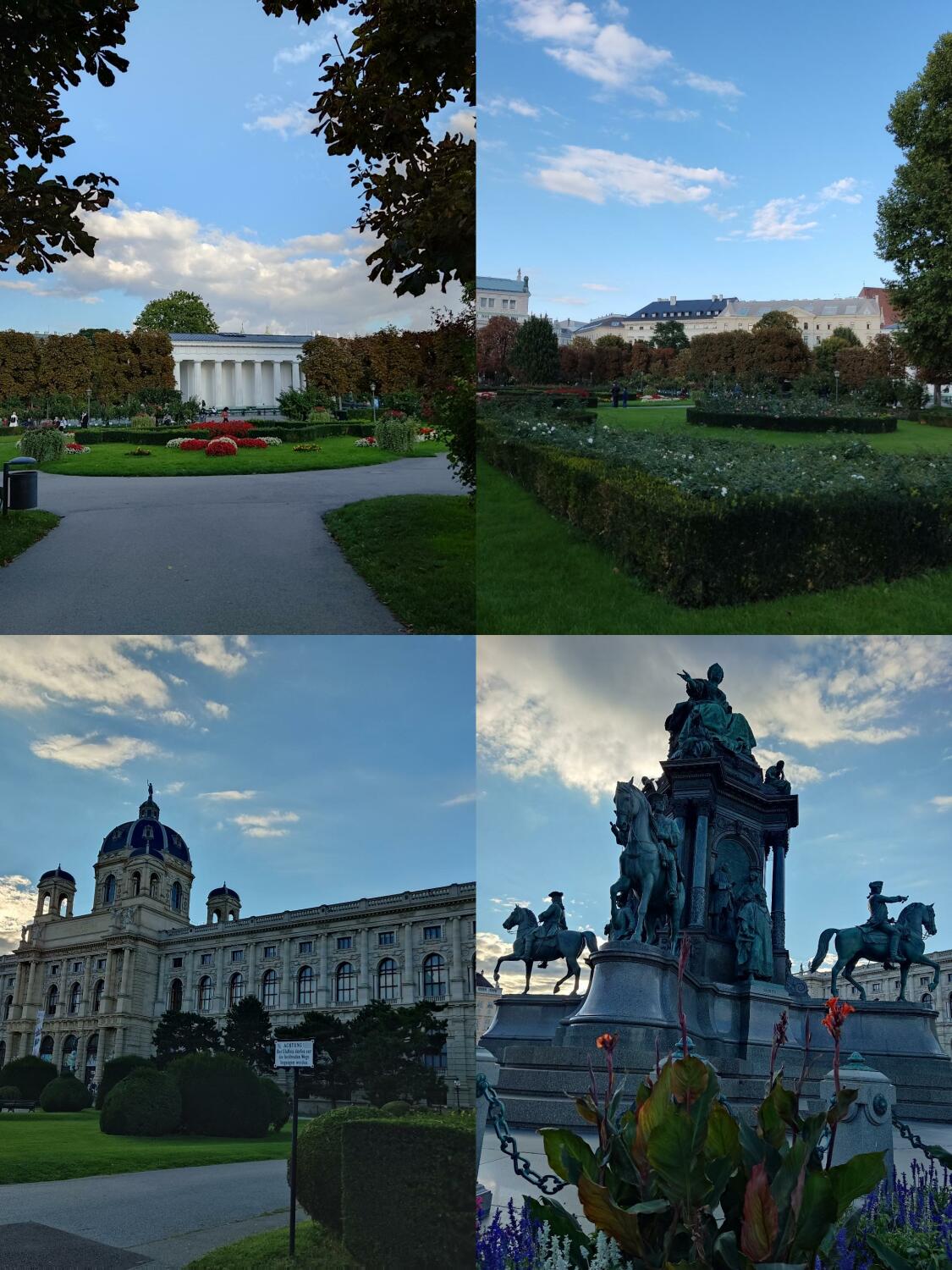 Volksgarten und am Naturhistorischen Museum Wien