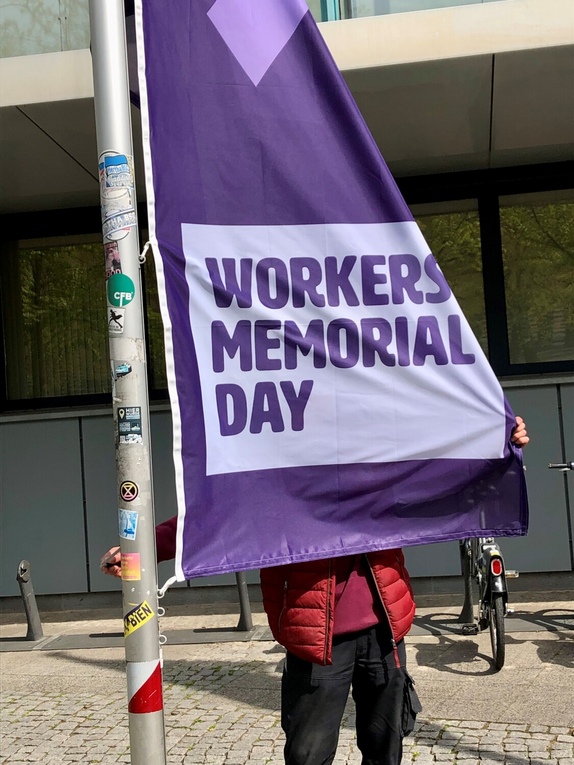 2023 Workers' Memorial Day - Fahne Workers Memorial Day