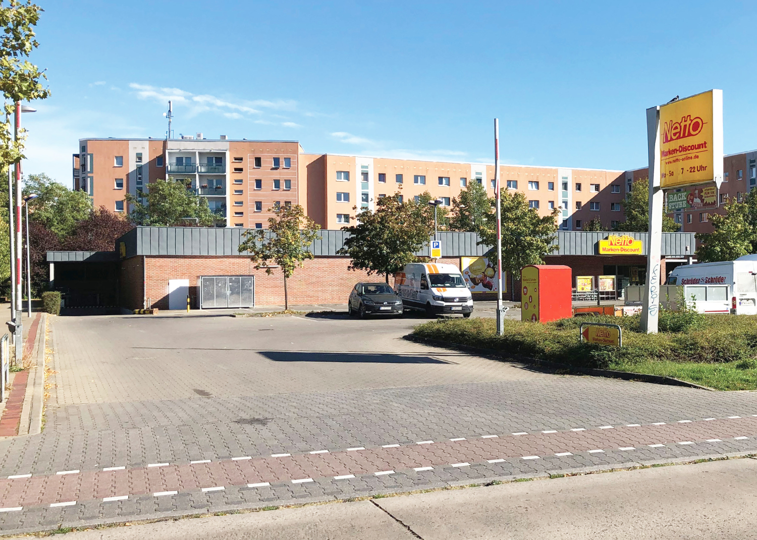 Bestehender Discounter als Solitärbau