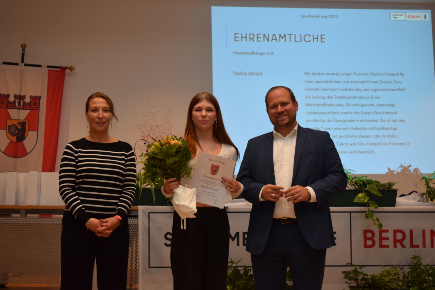 Für ihr Engagement als Trainerin und im Verein Hauptstadtringer e.V. erhielt Pauline Hempel die Auszeichnung in der Kategorie Ehrenamt.