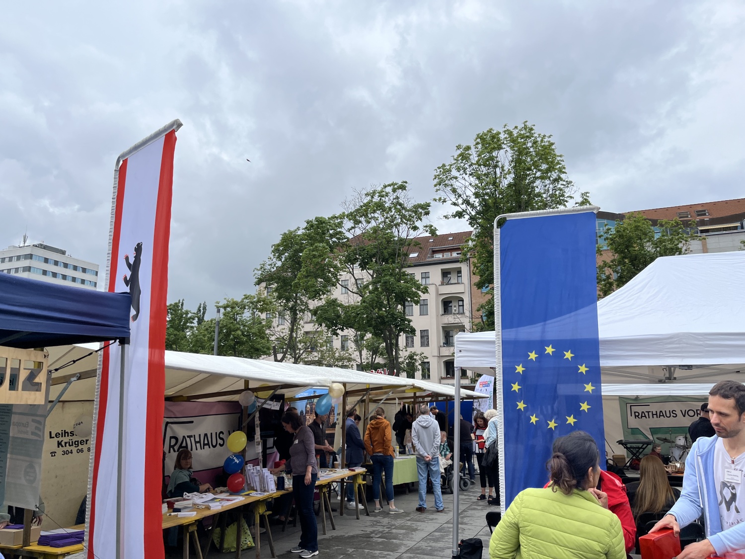 Quiz am Stand der Europabeauftragten.