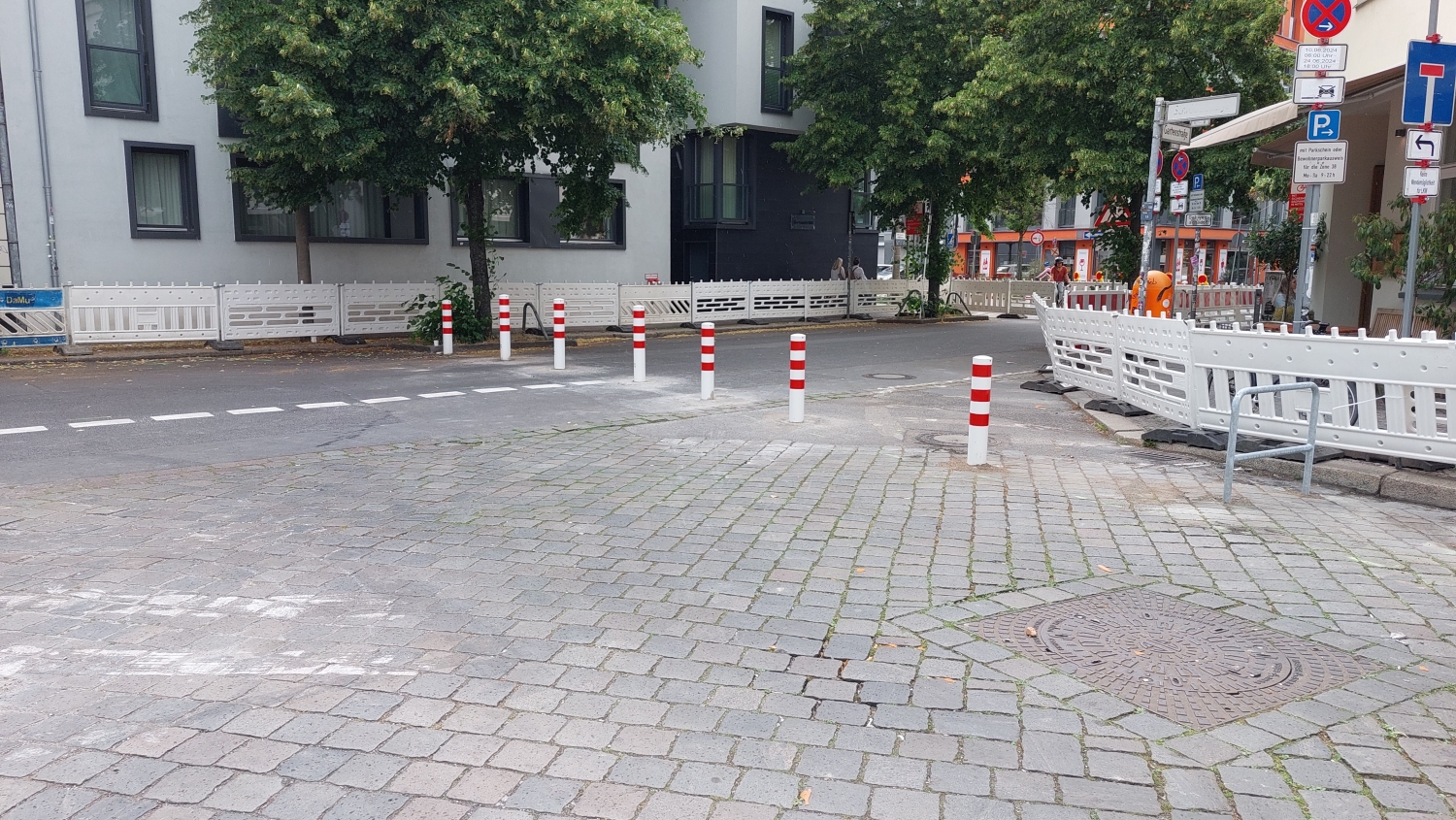 Fahrradstraße Gartenstraße (während der Bauphase) 