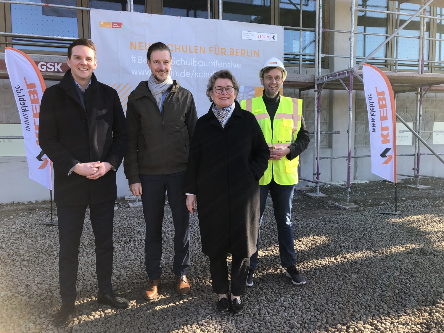 BSO-Akteure beim Richtfest Grundschule Naumburger Ring 