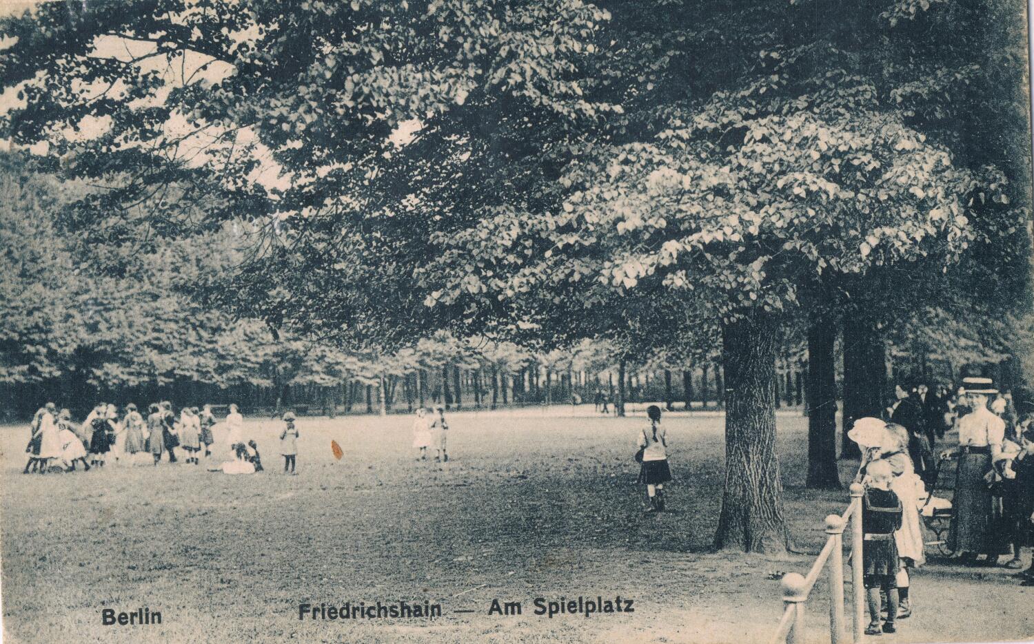 Der Neue Hain, Postkarte 1915 (Ansicht von der Spielwiese)