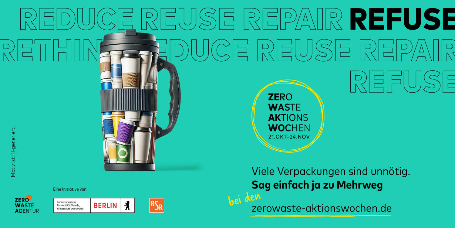 Zero-Waste-Aktionswochen 2024 - Kampagnenbilder Berlin - Sag einfach ja zu Mehrweg