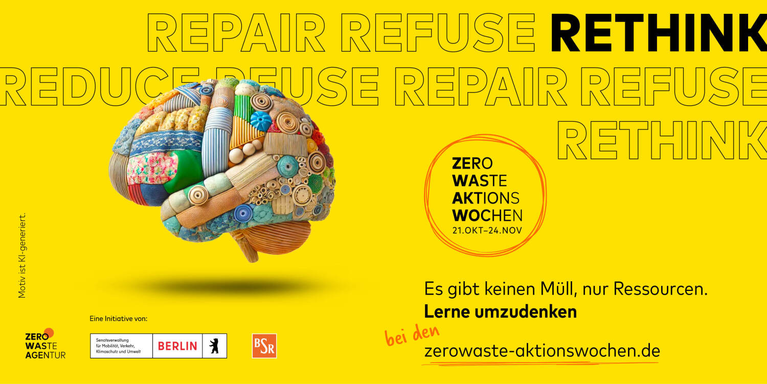 Zero-Waste-Aktionswochen 2024 - Kampagnenbilder Berlin - Lerne umzudenken