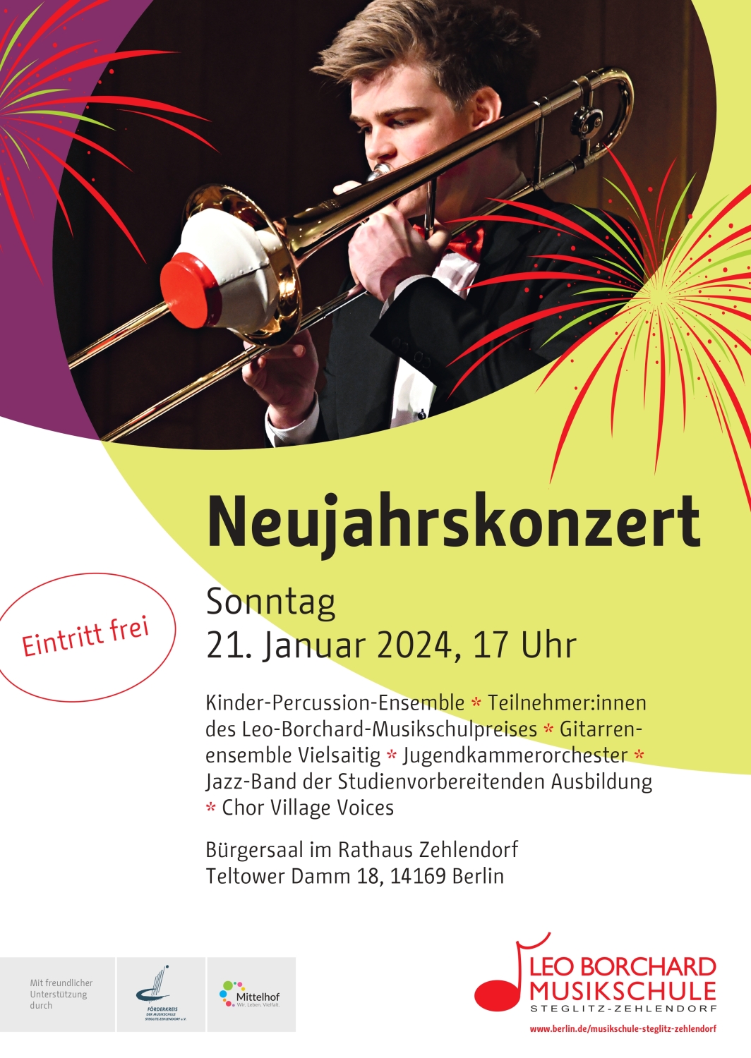 Neujahrskonzert am 21.01.2024 der Leo Borchard Musikschule