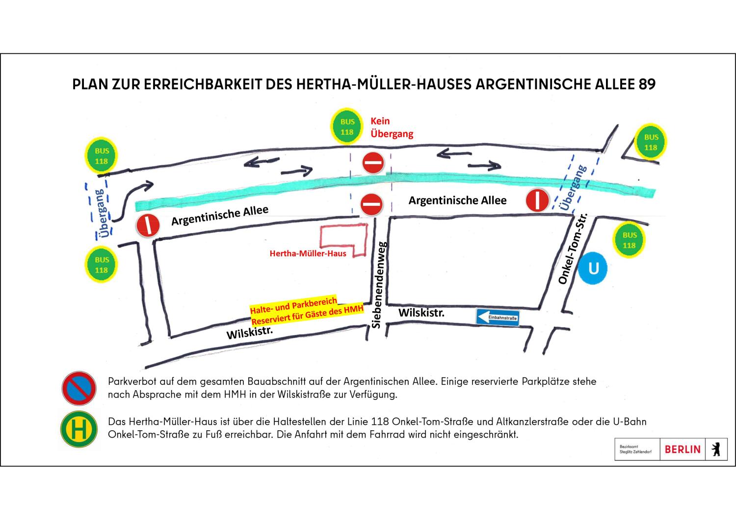 Anfahrtsplan Hertha-Müller-Haus