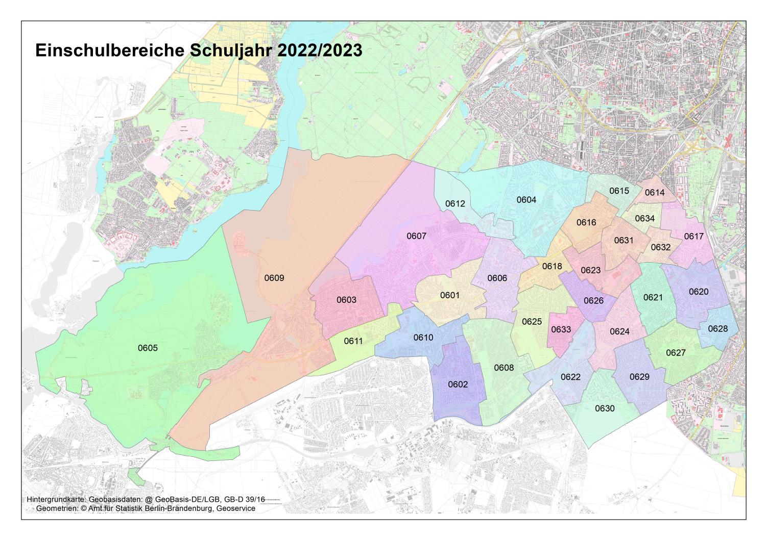 Einschulungsbereiche Der Grundschulen Im Bezirk Steglitz-Zehlendorf ...