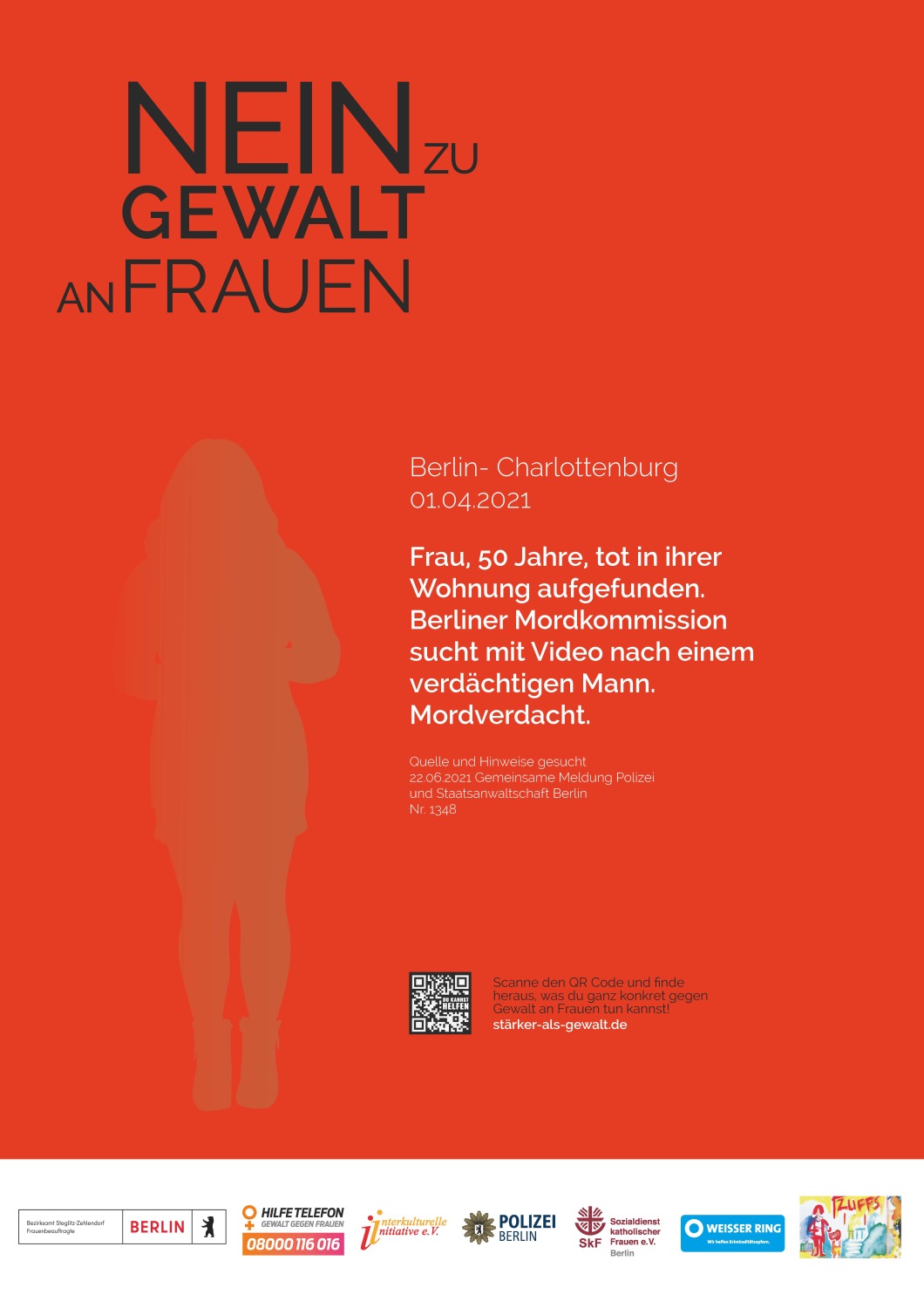 Plakat 2 zur Aktion am Internationalen Tag gegen Gewalt an Frauen 2021