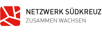 Logo vom Netzwerk Südkreuz mit dem Titel "Zusammen wachsen"