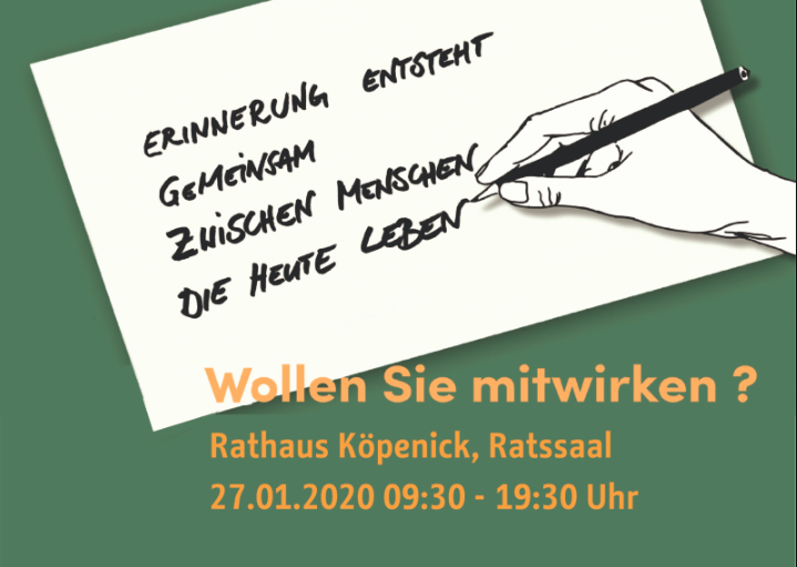 Aufruf Unterschriftenaktion für den Gedenkort Altglienicke