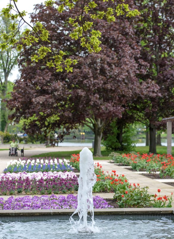 Springbrunnen in den Sondergärten