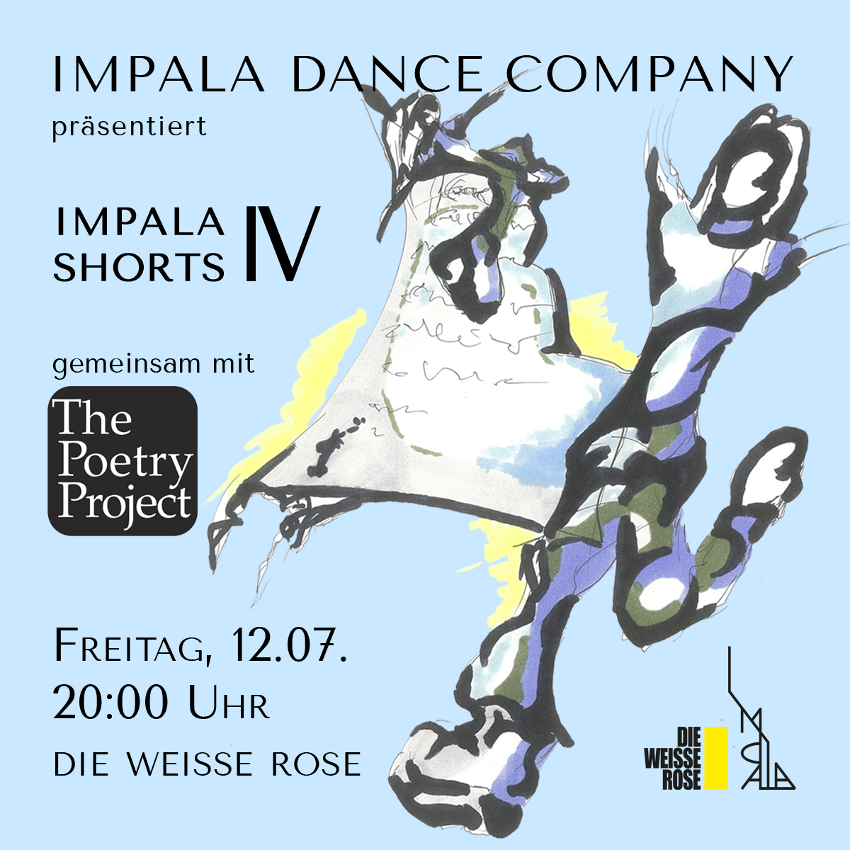 flyer für die veranstaltung der impala dance company "IMPALA SHORTS IV"