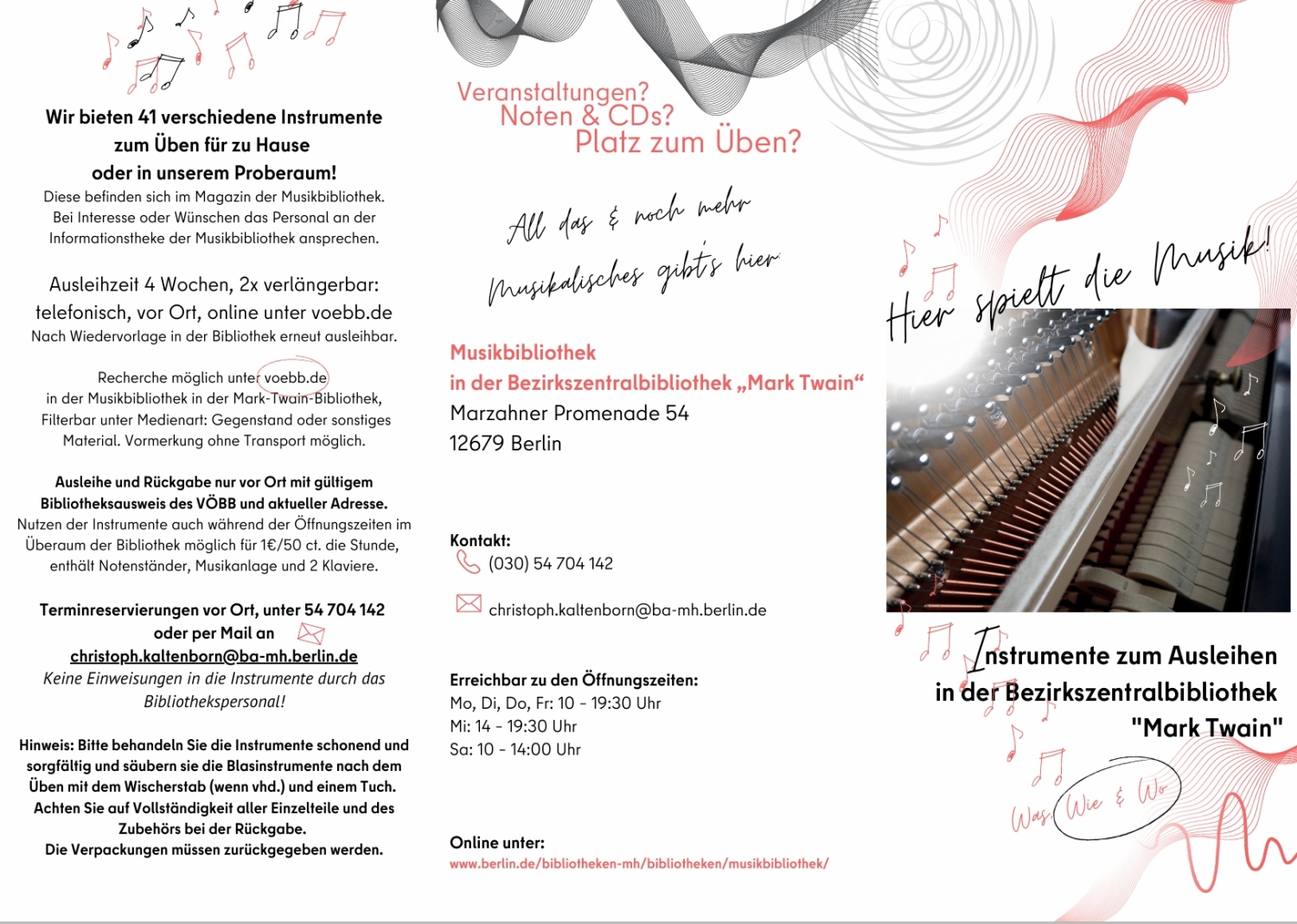 Flyer für Musikinstrumente Seite 1