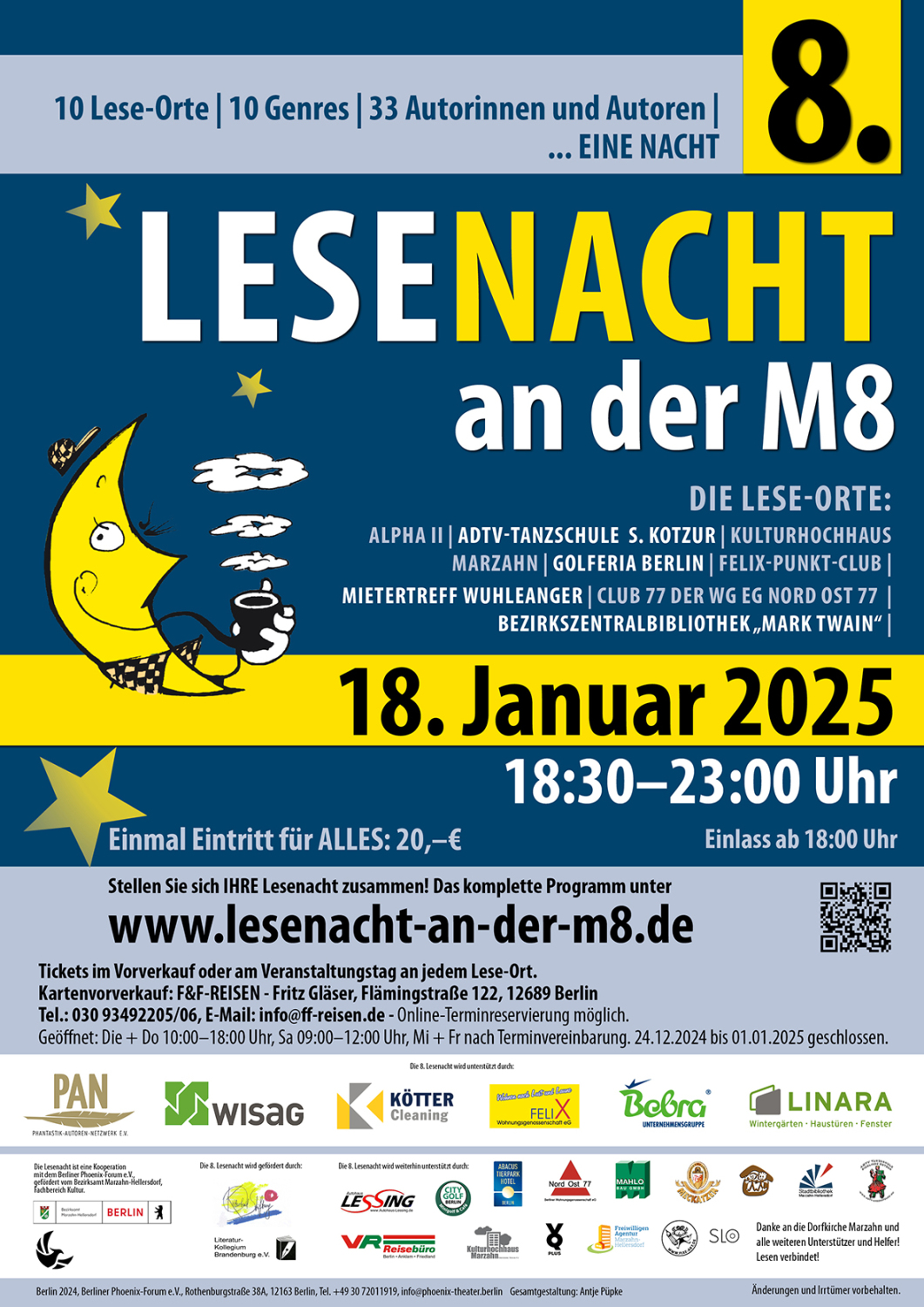 Plakat Lesenacht an der M8