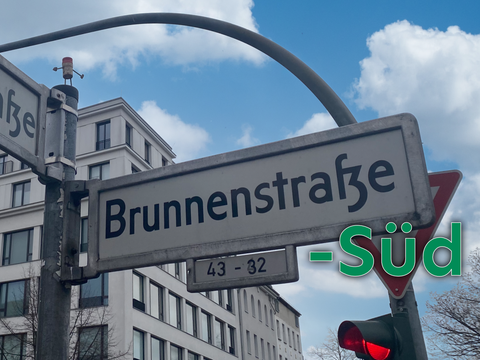 Straßenschild "Brunnenstraße"
