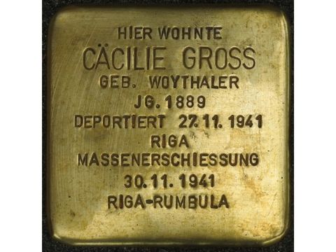 Bildvergrößerung: Stolperstein Cäcilie Gross